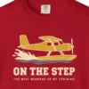 on-the-step-tee-red-chest On the Step Tee in Red, close-up