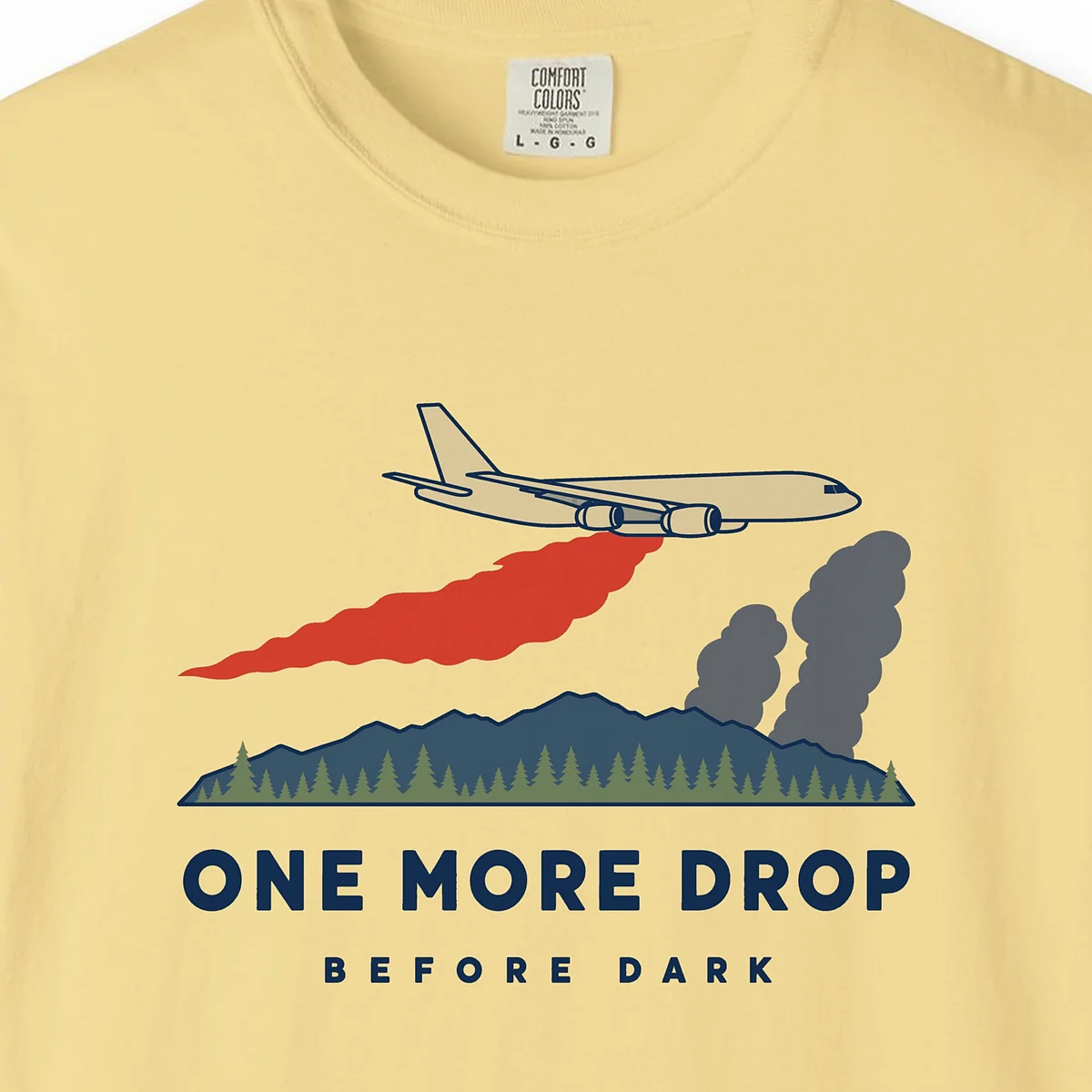 One More Drop Tee in Butter, close-up