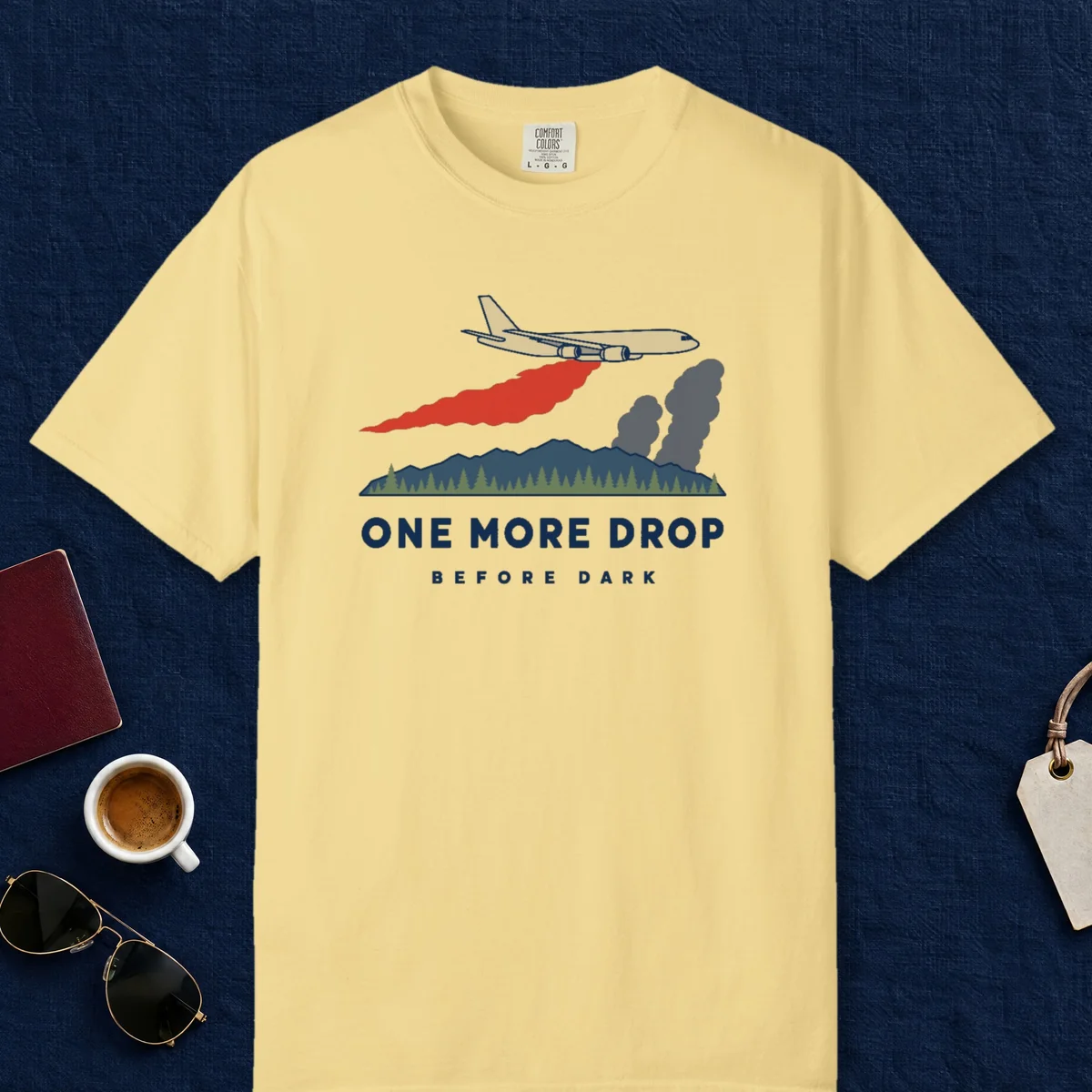 One More Drop Tee in Butter, front view