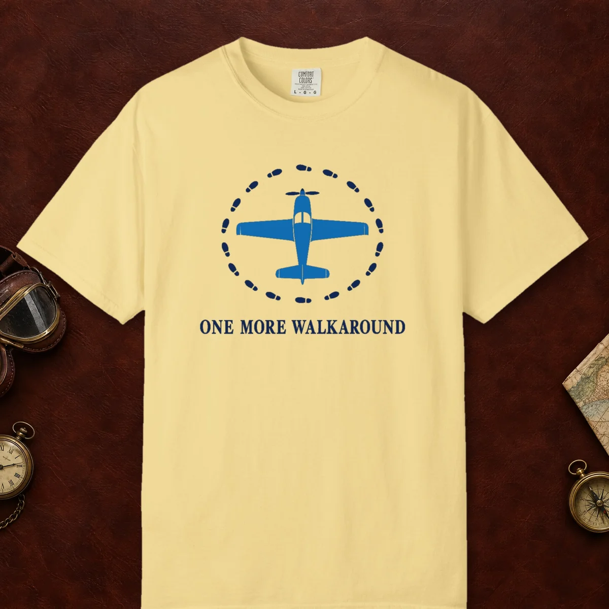 One More Walkaround Tee in Butter, front view