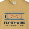 original-fly-by-wire-tee-mustard-chest Original Fly-by-Wire Tee in Mustard, close-up