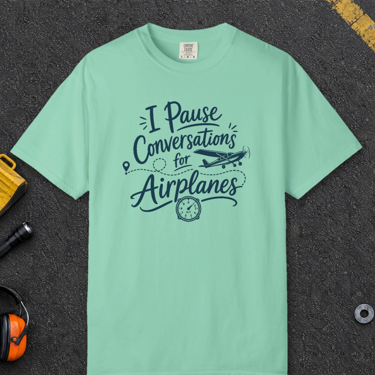 Pause Conversations Trainer Tee in Island Reef, front view