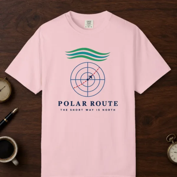 polar-route-tee-blossom-front Polar Route Tee in Blossom, front view