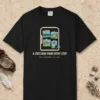 Postcard from Every Stop Tee in Black, front view