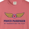 proud-passenger-tee-watermelon-chest Proud Passenger Tee in Watermelon, close-up