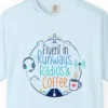 runways-radios-and-coffee-roundel-tee-chambray-chest Runways Radios and Coffee Roundel Tee in Chambray, close-up