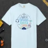 runways-radios-and-coffee-roundel-tee-chambray-front Runways Radios and Coffee Roundel Tee in Chambray, front view