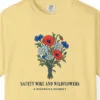 safety-wire-and-wildflowers-tee-butter-chest Safety Wire and Wildflowers Tee in Butter, close-up