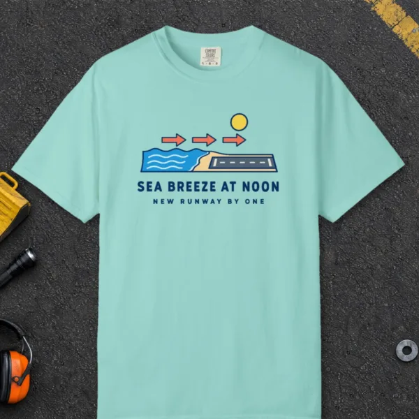 Sea Breeze at Noon Tee in Chalky Mint, front view