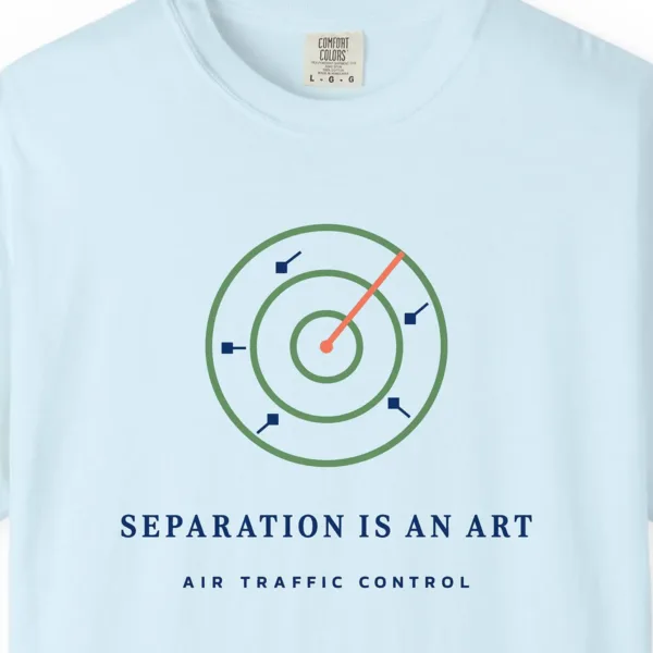 separation-is-an-art-tee-chambray-chest Separation Is an Art Tee in Chambray, close-up