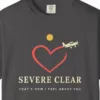 Severe Clear Tee in Graphite, close-up