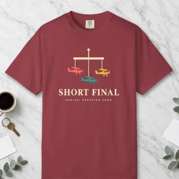short-final-tee-chili-front Short Final Tee in Chili, front view