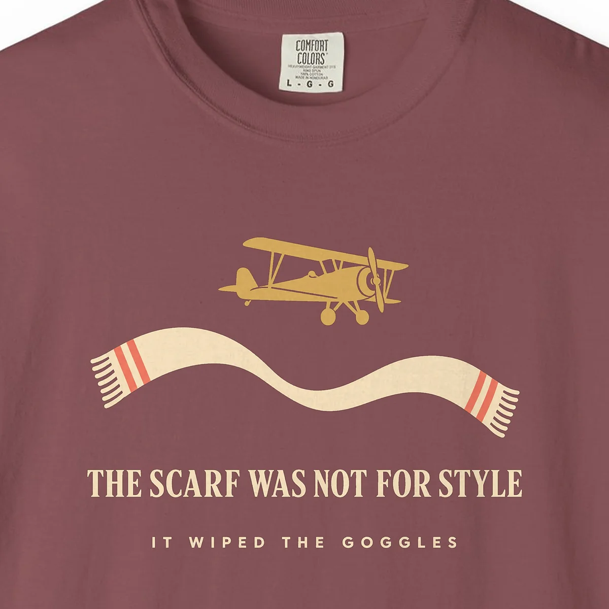 silk-scarf-tee-brick-chest Silk Scarf Tee in Brick, close-up