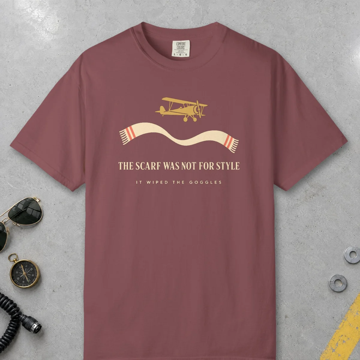 Silk Scarf Tee in Brick, front view