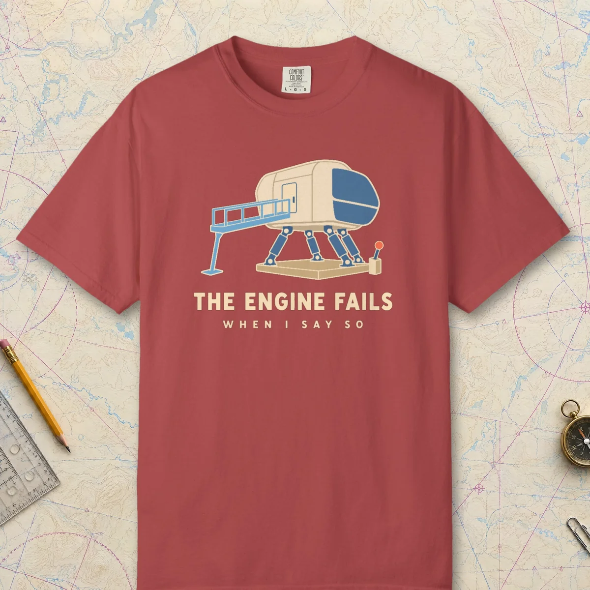 Sim Instructor Tee in Crimson, front view