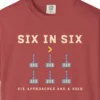 six-in-six-tee-crimson-chest Six in Six Tee in Crimson, close-up