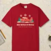 skis-instead-of-wheels-tee-red-front Skis Instead of Wheels Tee in Red, front view