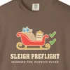 Sleigh Preflight Tee in Espresso, close-up