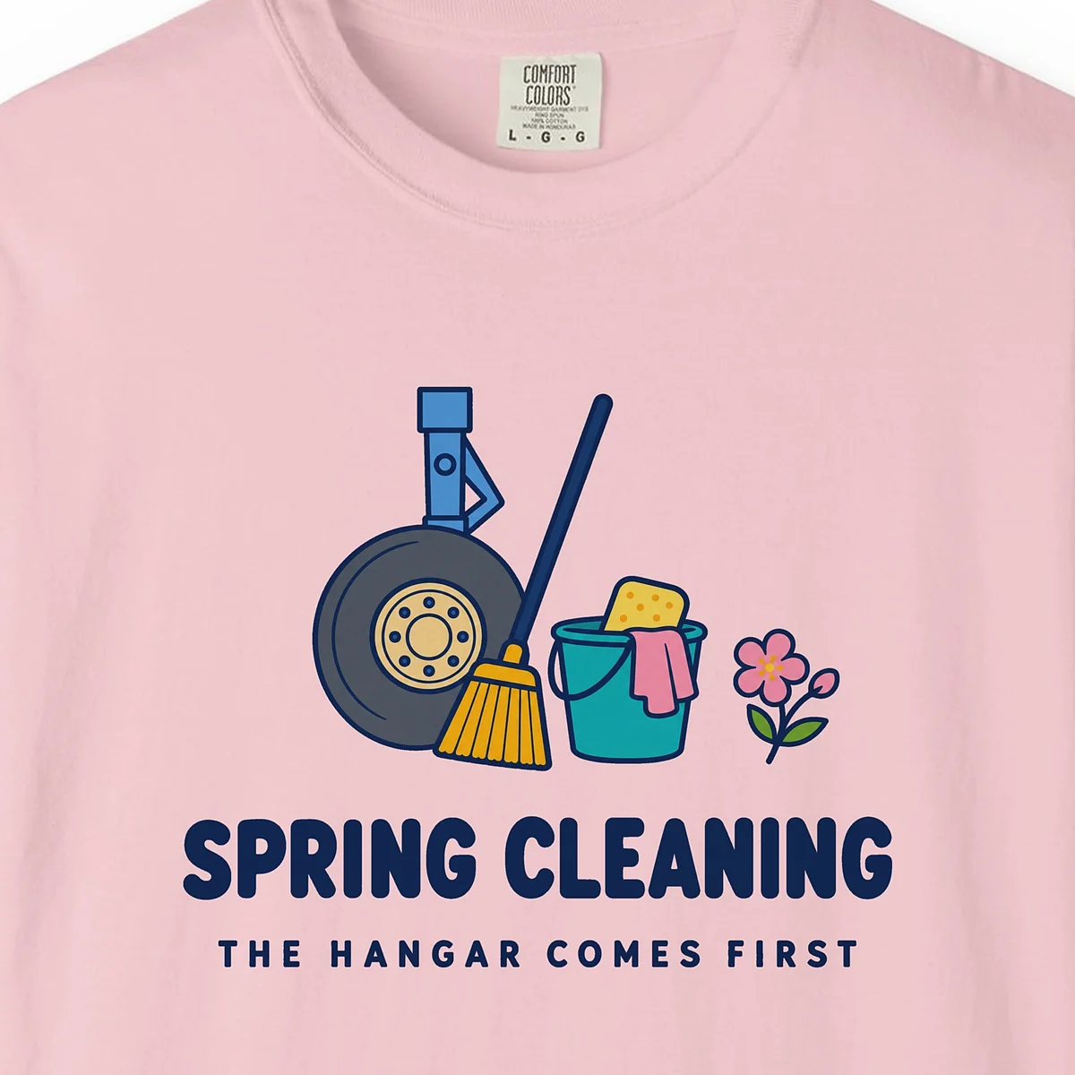 Spring Cleaning Tee in Blossom, close-up