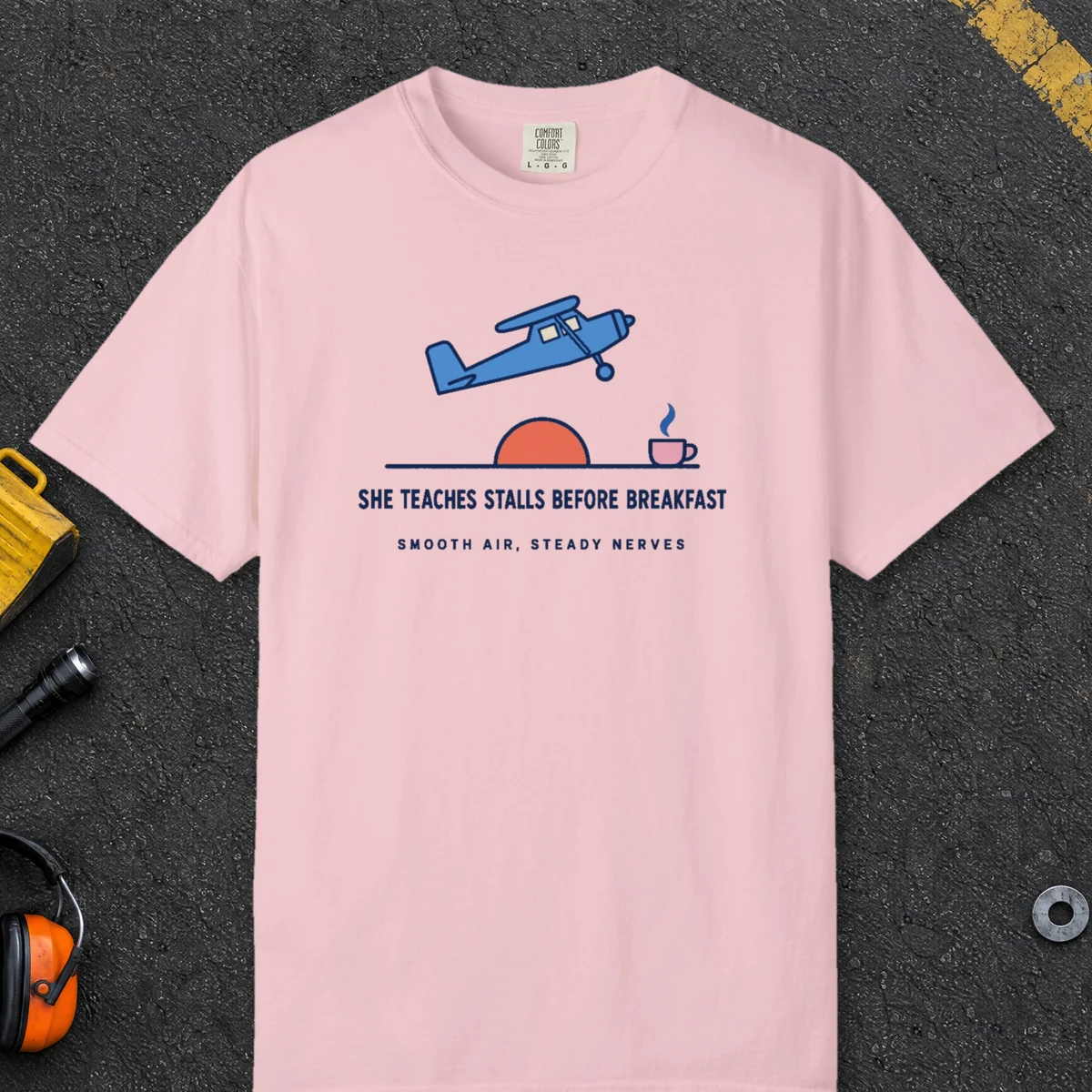 Stalls Before Breakfast Tee in Blossom, front view