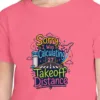 Close-up of the Takeoff Distance Runway 27 design on the Crunchberry kids tee, Comfort Colors 9018 youth tee, with the neckline