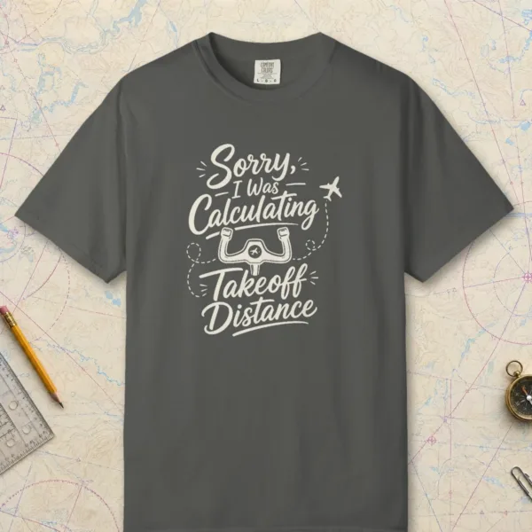 takeoff-distance-yoke-night-tee-pepper-front Takeoff Distance Yoke Night Tee in Pepper, front view