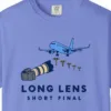telephoto-on-short-final-tee-flo-blue-chest Telephoto on Short Final Tee in Flo Blue, close-up