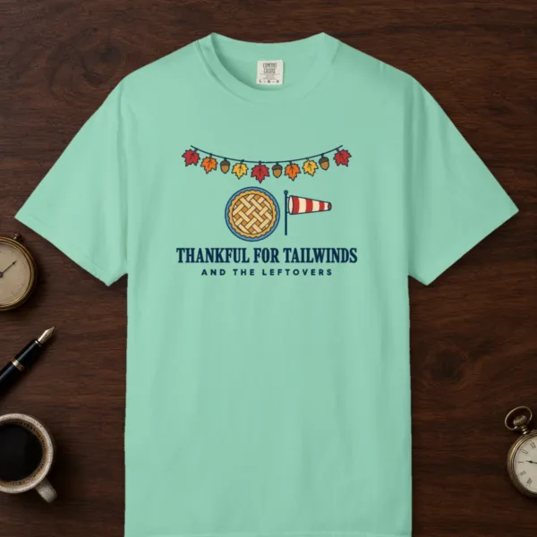 thankful-for-tailwinds-tee-island-reef-front Thankful for Tailwinds Tee in Island Reef, front view