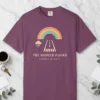 The Shower Passed Tee in Berry, front view