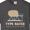 Type Rated Tee in Graphite, close-up