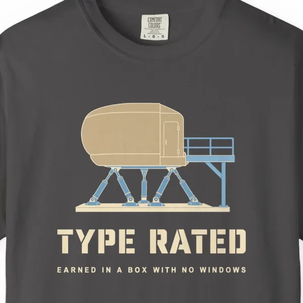 Type Rated Tee in Graphite, close-up
