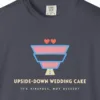 upside-down-wedding-cake-tee-navy-chest Upside-Down Wedding Cake Tee in Navy, close-up