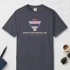 upside-down-wedding-cake-tee-navy-front Upside-Down Wedding Cake Tee in Navy, front view