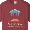 Virga Tee in Chili, close-up