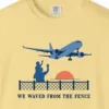 We Waved from the Fence Tee in Butter, close-up
