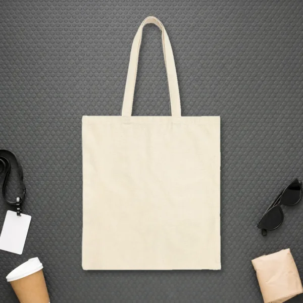 wicker-seats-tote-natural-back Plain back of the natural canvas tote with the Wicker Seats design, printed on the front only