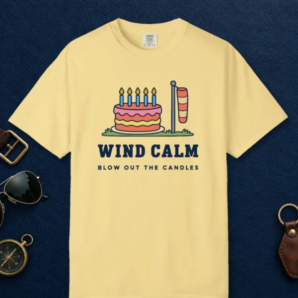Wind Calm Tee in Butter, front view