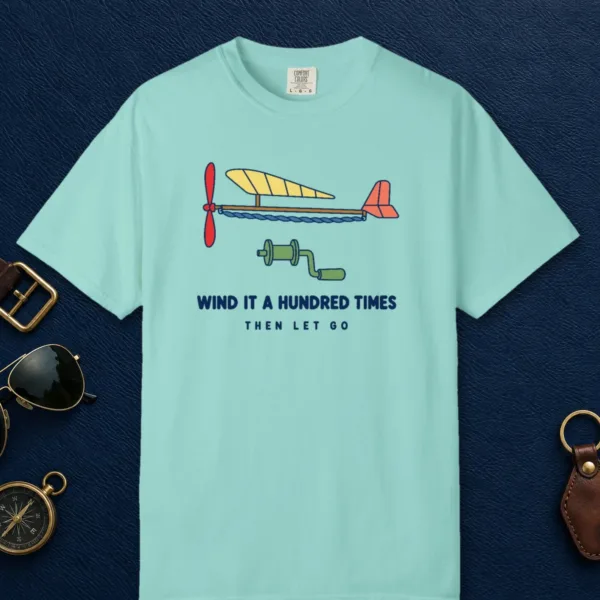 wind-it-a-hundred-times-tee-chalky-mint-front Wind It a Hundred Times Tee in Chalky Mint, front view