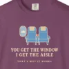Window and Aisle Tee in Berry, close-up