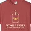 wings-earned-tee-crimson-chest Wings Earned Tee in Crimson, close-up