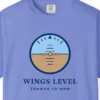 Wings Level Mom Tee in Flo Blue, close-up